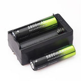 2 18650 Li-Ion Rechargeable Batteries Plus Dual Wall Charger